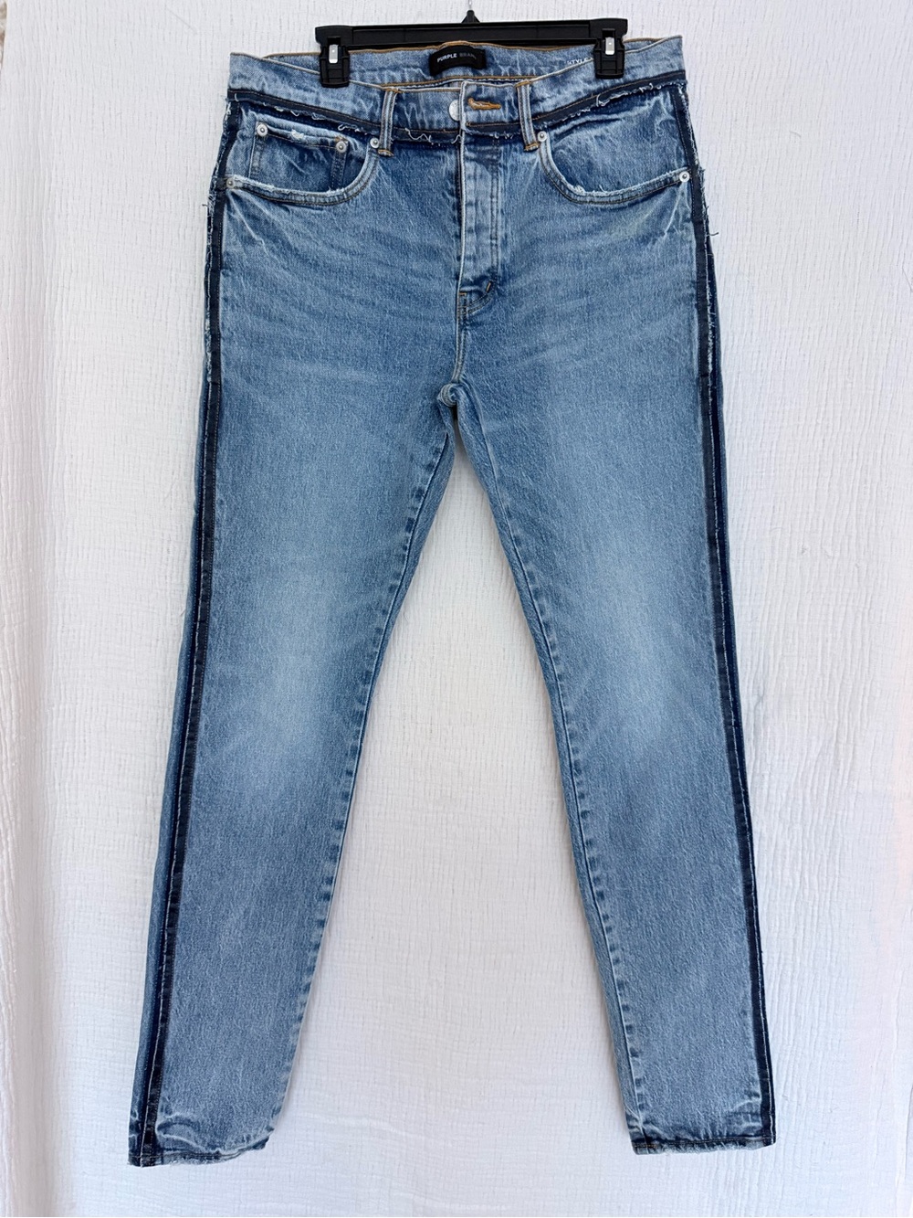 Purple Brand Men’s Distressed Side Stripe Jeans Size 34